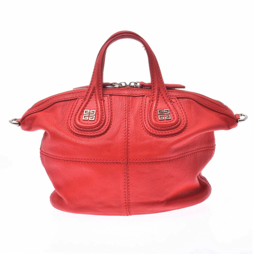 GIVENCHY Nightingale Red Leather Bag